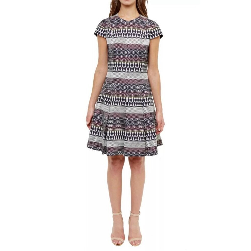 Ted Baker Glitty Metallic Jacquard Skater Mini Dress size 1 (US4) BNWT Women's
